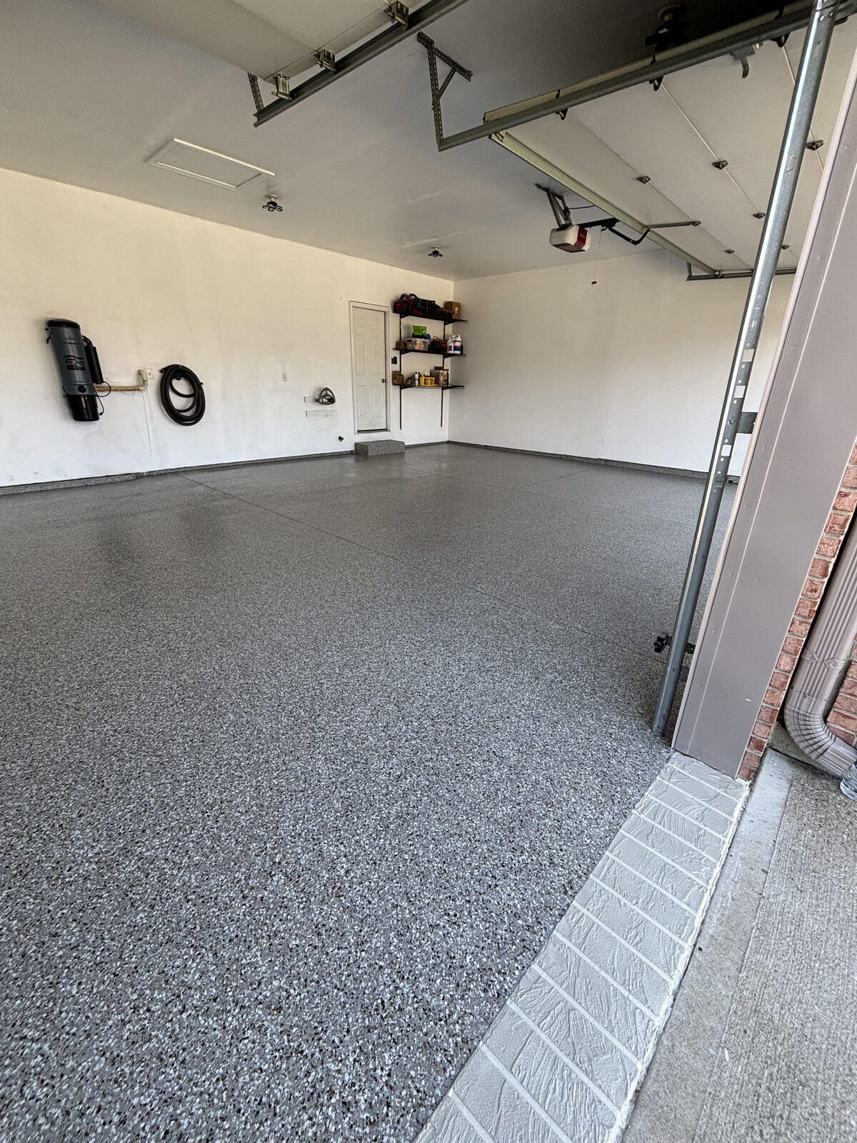 Flake epoxy garage floor coating installed in Hamilton, OH
