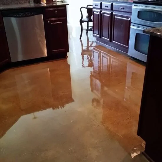 Completed decorative concrete project