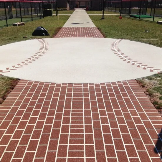 Completed decorative concrete project