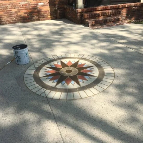 Completed decorative concrete project
