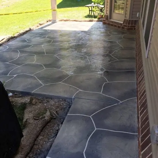 Completed decorative concrete project