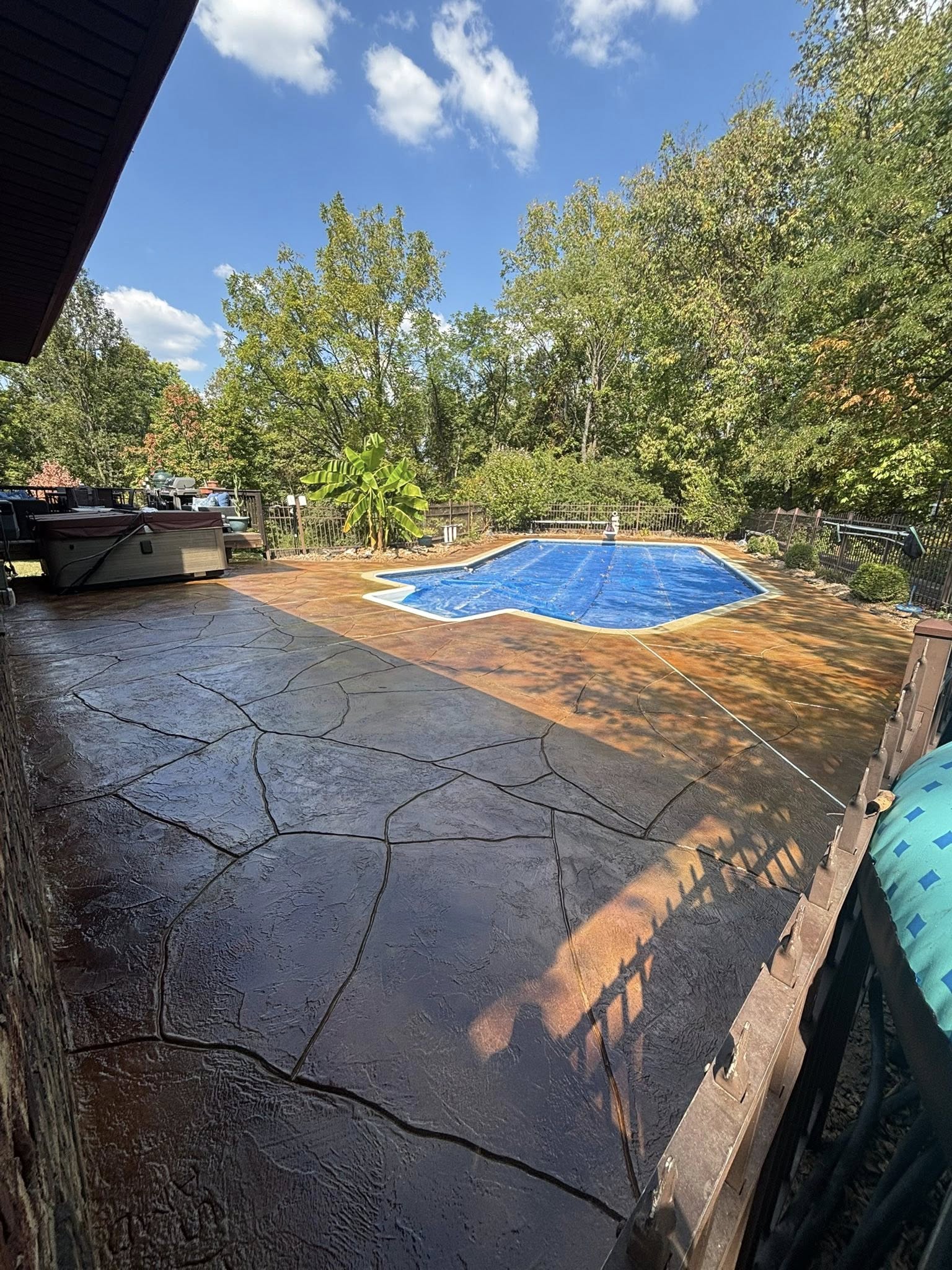 Completed decorative concrete project