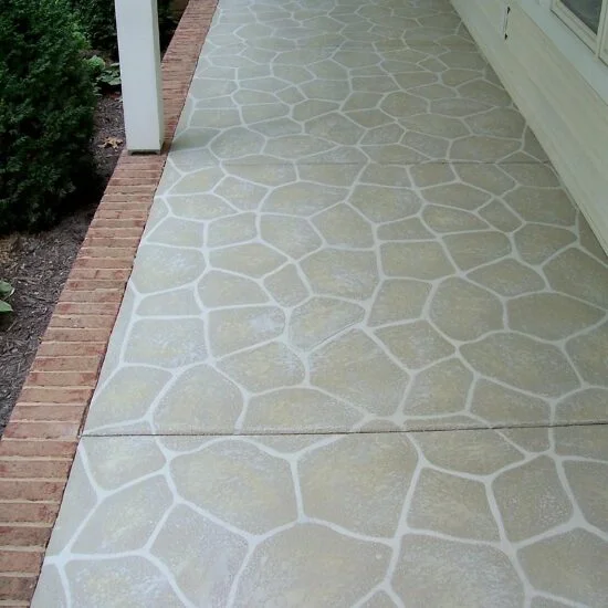 Completed decorative concrete project