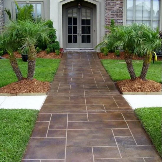 Completed decorative concrete project